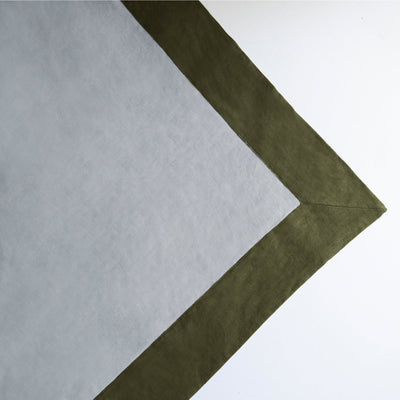 Bordered Linen Tablecloth