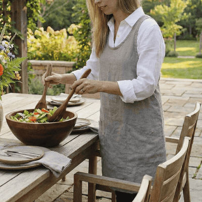 The Smooth Bella Linen Pinafore-Apron