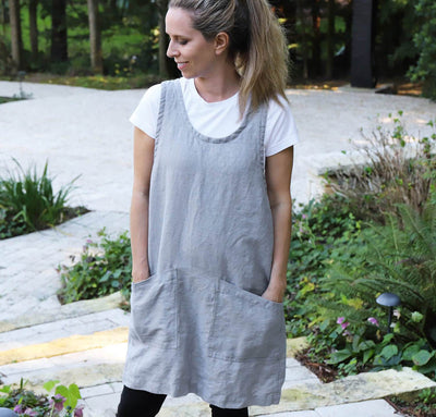 The Smooth Bella Linen Pinafore-Apron