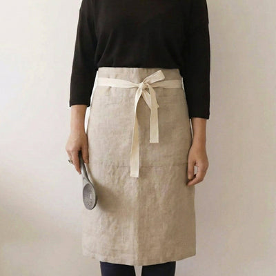 St. Barts Linen Half Apron