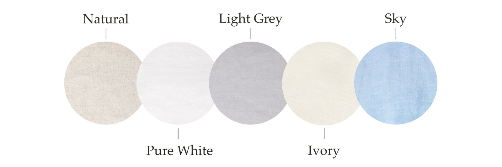 Varity of linen fabric colors