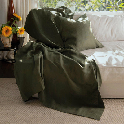 St. Barts Linen Throw Blanket